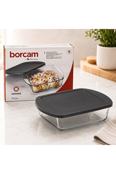 Borcam Gri Kapaklı 21x16 cm