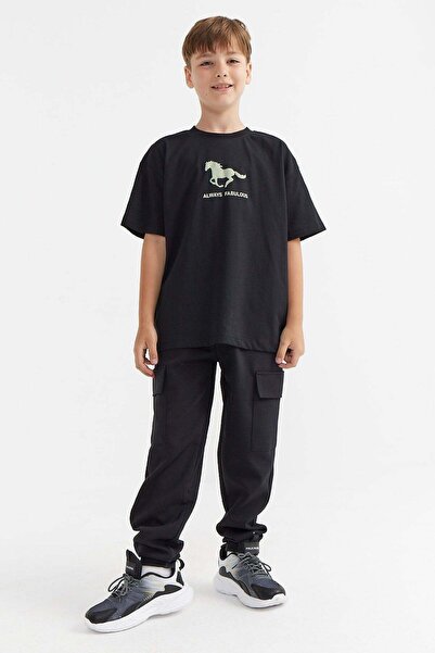 PAULMARK Boy's Cargo Pocket Pack Sweat Bottoms