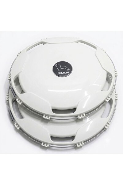 Man Capace de roată plate, compatibile cu MAN, albe, 22.5, din plastic, set d...