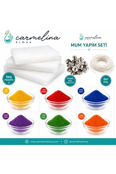 CARMELİNA Parafin Mum Yapım Seti, Başlangıç seviyesi mum Yapım malzemeleri
