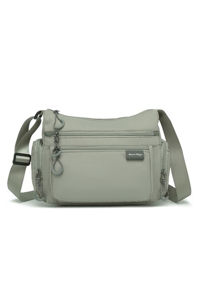 SMART BAGS Light Gray Medium Size Multi-Pocket Waterproof Ultra Light Fabric ...