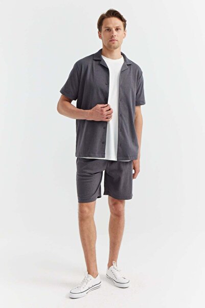 PAULMARK Men's Tie-Waist Textured Shorts