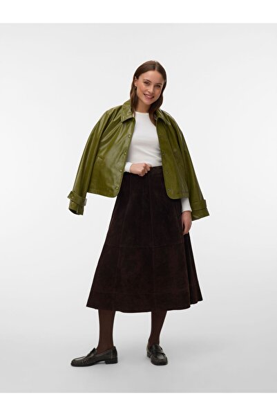 Vero Moda Σουέτ φούστα VMJANICE Μίντι φούστα