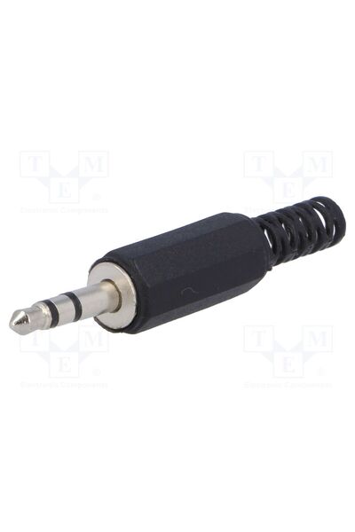 OEM Conector Jack 3,5mm VANGUARD JC-006, mufă, tată, stereo,cu manşon, piste ...