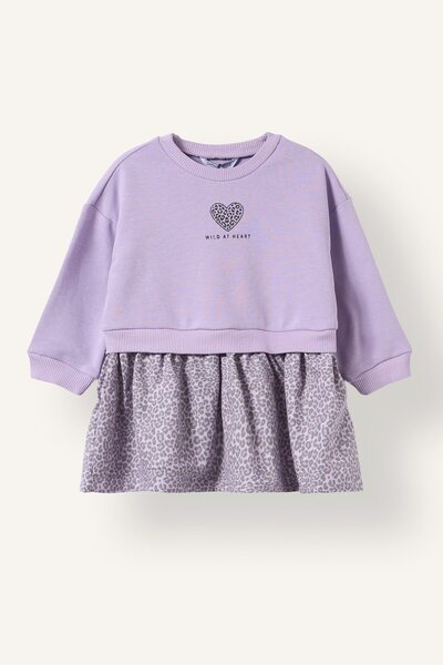 DeFacto Long Sleeve Floral Two-Piece Look Dress Baby Girl I3589A526Wn