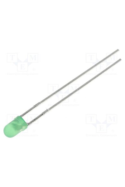 OEM LED KINGBRIGHT ELECTRONIC L-934GD, verde, 3mm, 8÷32mcd, 60 ° Parte fronta...