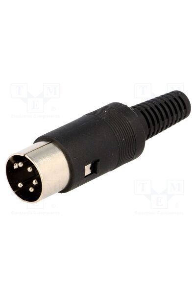 OEM Conector DIN NINIGI DC-001, mufă, tată, PIN 5, 240°, drept, pe cablu, lipire