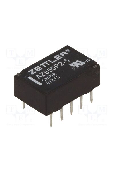OEM Releu electromagnetic ZETTLER AZ850P2-5, Ubobină 5VDC, DPDT, 1A, 0,5A/125...