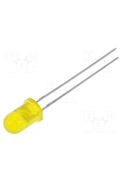 OEM LED KINGBRIGHT ELECTRONIC L-53YD-5V, galben, 5mm, 20mcd, 60 ° Parte front...