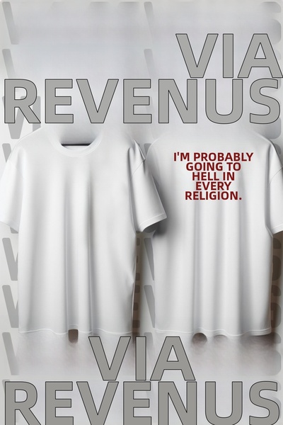 Vordevia I'M Probably Going to Hell in Every Religion Back Printed Loose Fit ...