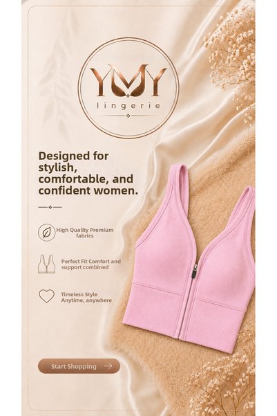 SAVO GİYİM Recovery Slim Strap Padded Zipper Sports Bra