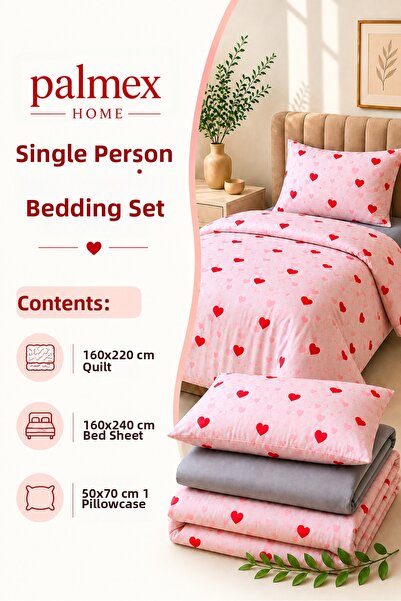 Palmex Home Single Size Winterfell Cotton Bedding Set (Duvet Cover - Sheet - ...