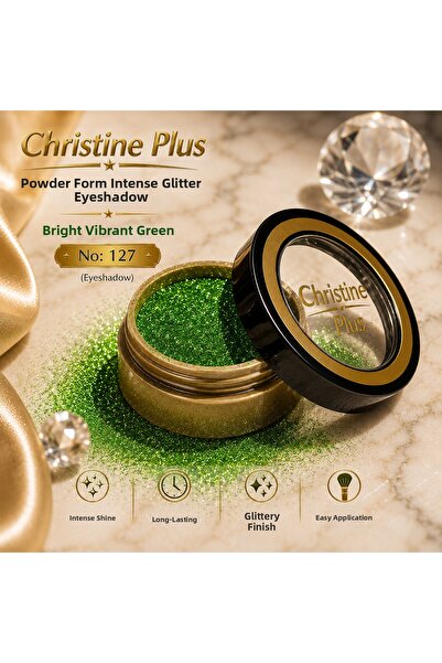 Christine Plus Dense Shimmer Glitter Eyeshadow in Powder Form – Bright Vibran...