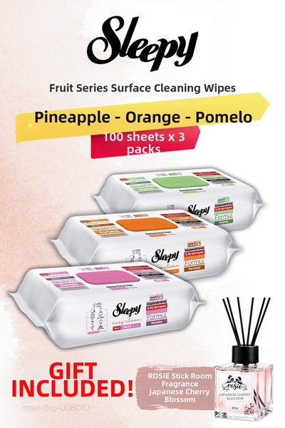Sleepy 100 X 3 Fruit Series Pomelo, Orange and Pineapple, Rosie Room Fragrance
