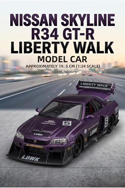 Tıfıl Toys Hobbiez Licensed Nissan Skyline R-34 Model Diecast Car 1/24 Scale ...