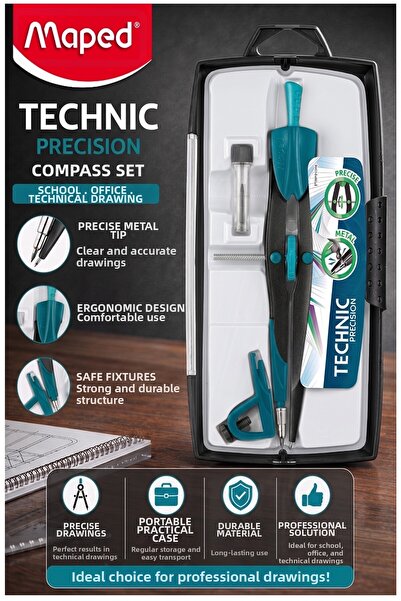 Artlantis Metal Precision Compass Set 3 Pieces 1 Piece Maped 291010 Technic P...