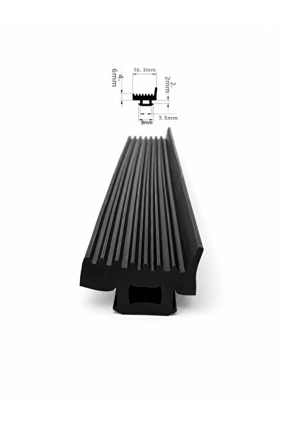 MAKPLASTİK FİTİL PROFİL A 318 Aluminum Cladding Facade Wick 10 Meters Black