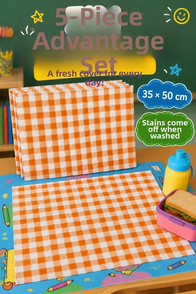 Soft Kare Set of 5 Washable, Stain-Resistant Lunch Mats 35X50 cm – Different ...