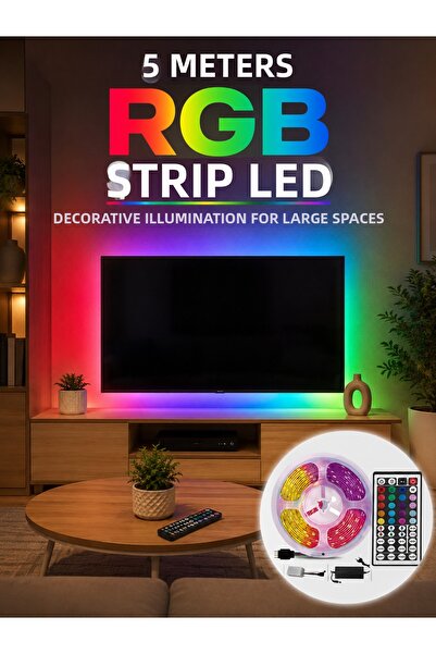 Lisinya 5 Meters Rgb Led Strip 5050 Smd Colorful Decorative Led Lighting Set ...