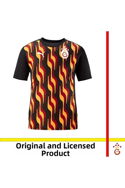 Galatasaray Licensed Puma a Team Black - Red Training T-Shirt 77969312