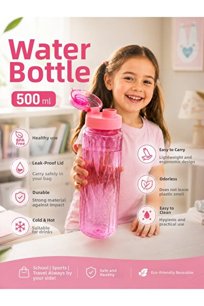 HB LİFE 500 ml Water Bottle for Children and Daily Use – Bpa-Free, Leak-Proof...