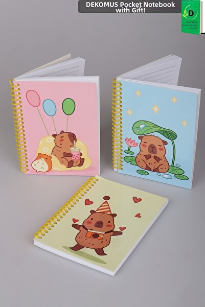 capybara A6 Notepad Single Piece "Dekomus Pocket Notebook with Gift"