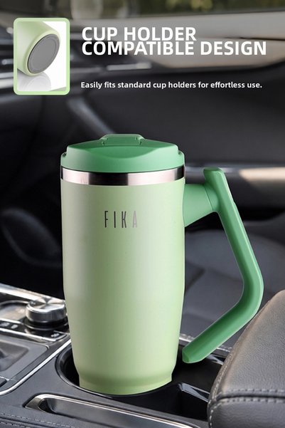 NEOFLAM Fika Lumi Patented Leak-Proof Steel Thermos with Rotating Handle 1200 ml - Mint Green