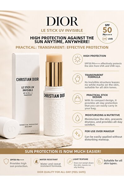 Dior Practical Sunscreen Stick with High Uva/Uvb Protection 10 g