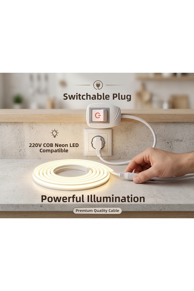 YEO AYDINLATMA 220V Neon Cob Switched Plug
