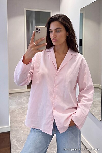 Trendyol Collection Pink Regular Fit Shirt Twoaw27Go00064