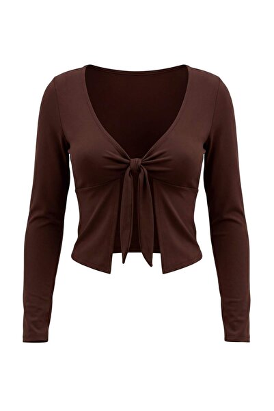 Trendyol Collection Bluză maro pentru scufundări/înot subacvatic THMAW27BZ00008