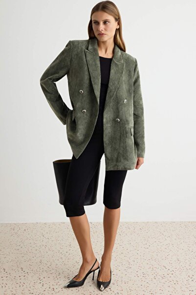 Trendyol Collection Khaki Blazer Jacket Twoaw26Bc00031