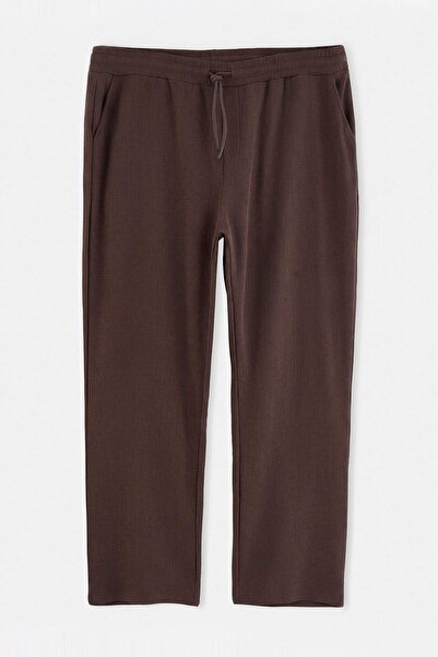 Trendyol Collection Brown Plus Size Sweatpants Tmnss25Aj00004