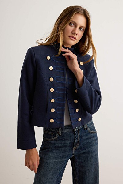Trendyol Collection Palton albastru marin, croială normală TWOAW27MO00112