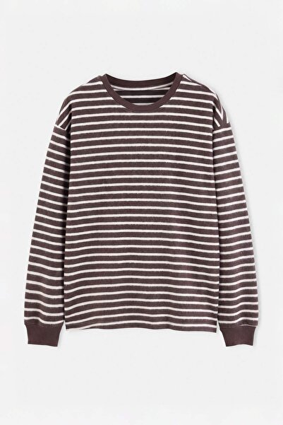Trendyol Collection Hanorac maro oversize/cu croială largă, cu textură moale,...