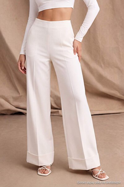 Trendyol Collection Ecru Double-Legged Fabric Trousers Twoaw27Pl00062
