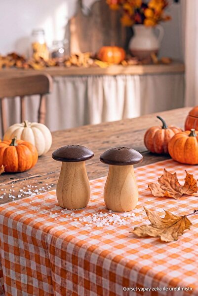 TRENDYOLMİLLA HOME Σετ 2 τεμαχίων αλατιέρες και πιπεριέρες από μπαμπού σε σχή...