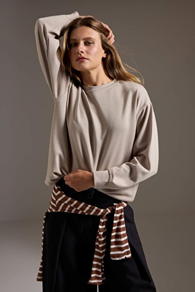 Trendyol Collection Taş Soft Touch Oversize/Wide Cut Crew Neck Knitted Sweats...