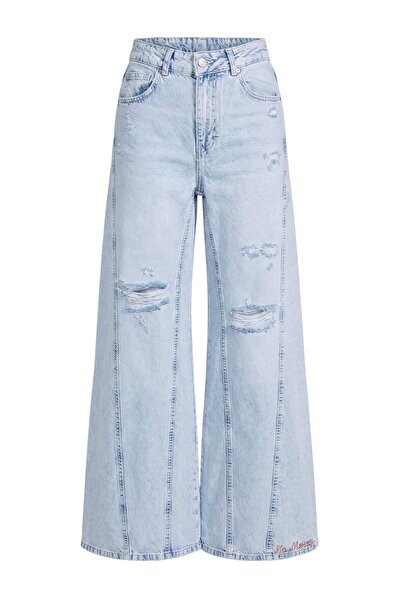 Trendyol Collection Blue High Waist Wide Leg Jeans Twoaw27Je00273