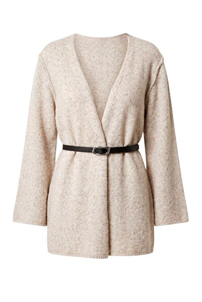 Trendyol Modest Beigefarbener, weich strukturierter, durchbrochener Strickpul...