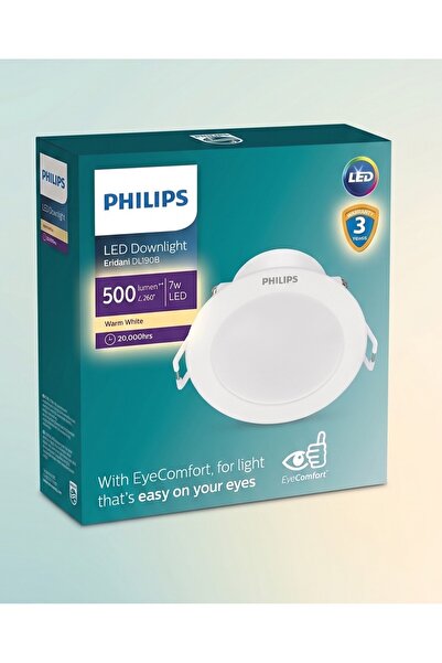 Philips Eridani DL190B 7w 100mm Delik Çapı 3000K Sarı Işık 500Lümen Spot