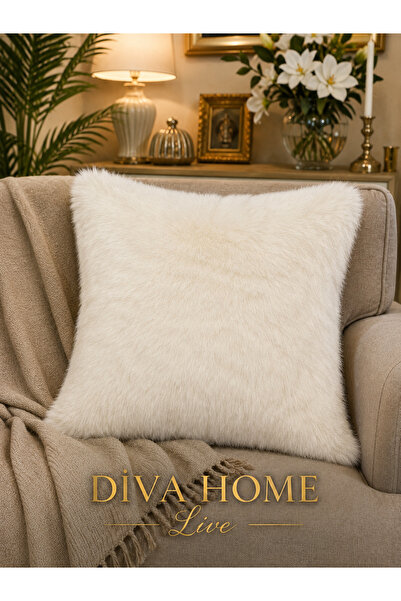 Diva Home Premium İthal Tek Taraflı Peluş Kırlent Kılıfı 45x45 cm – Tüy Dökül...