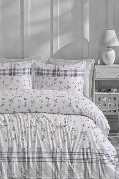 İQON Elastic Sheet Duvet Cover Set Double Size Chitir White