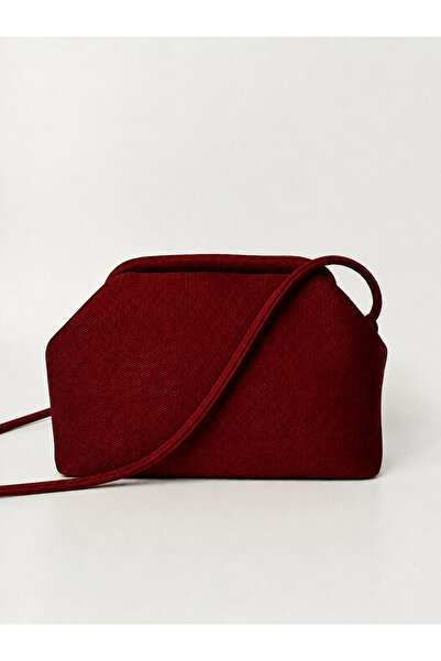 HEYBE'S Heybes Women's Burgundy Clutch Portfolio Handbag