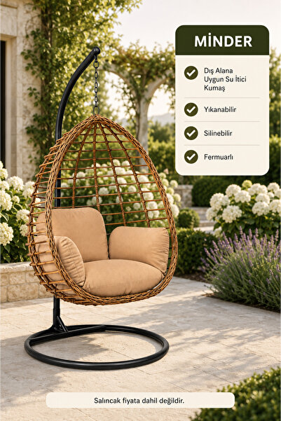 EXCELLENCE GARDEN HOME ( SADECE MİNDER) Tek Kişilik Armut Fındık Salıncak Min...