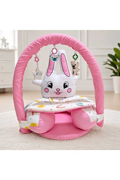 JULYA KİDS Baby Support Sitting Cushion with Toys, Learning Seat with Back Su...
