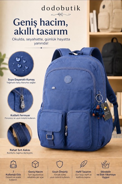 DodoButik Waterproof Multi-Pocket Lightweight Backpack