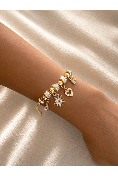 Aura By Hm Kadın Gold Charm Bileklik