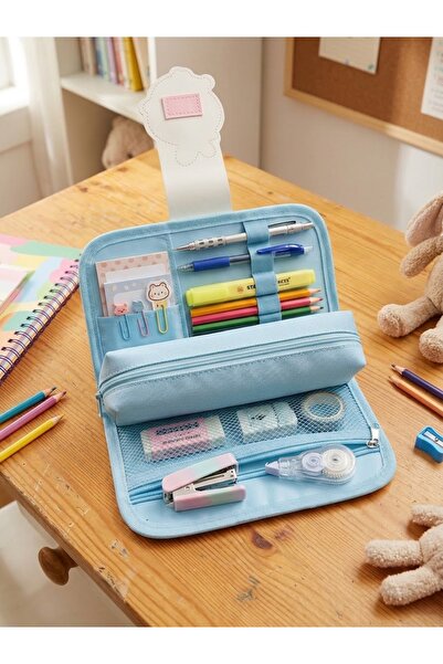 My Easy Shop Korean Style Kawai Pencil Bag Multi-Compartment Usefulpencil Case
