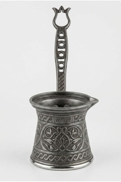 Mijja 80 ml Traditional Embossed Cast Iron Coffee Pot Induction Compatible Si...
